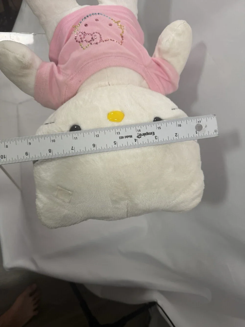 Build A Bear Sanrio Hello Kitty White Plush with Pink Bow 18” BAB w Pink T-Shirt